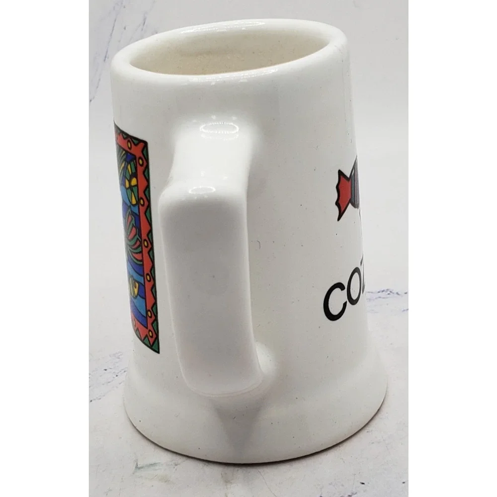 Cozumel Mexico Souvenir Miniature White Ocean Vintage Ceramic Toothpick Holder